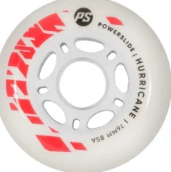 Powerslide Skeelerwielen>Hurricane 76mm wit/rood