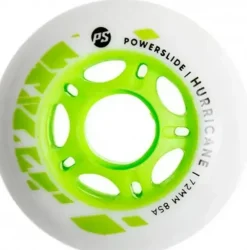Powerslide Skeelerwielen>Hurricane 72mm wit/groen