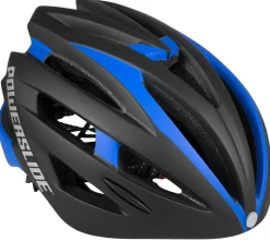 Powerslide Bescherming>Race Attack fiets/skatehelm zwart/blauw met LED licht