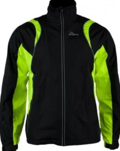 Rogelli Kleding|Sportkleding Voor Kids>Braxton Running Jacket Kids Zwart/Fluorgeel