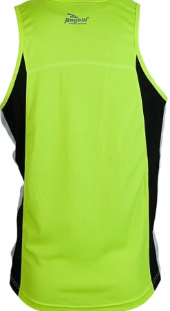 Rogelli Hardloopshirts>Prato Fluo geel/Zwart Singlet