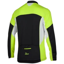 Rogelli Fietskleding Heren>Recco Wielershirt lange mouw Zwart/Fluo Geel