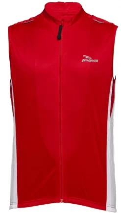 Rogelli Fietskleding Heren>Sarno mouwloos wielershirt red/white