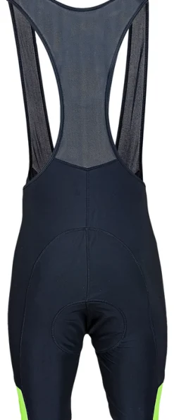 Rogelli Fietskleding Heren>wielerbroek Mondovi met bretels zwart/fluo