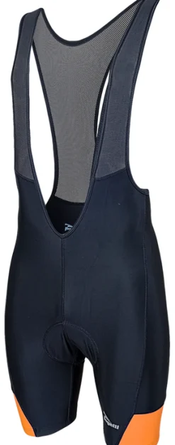 Rogelli Fietskleding Heren>wielerbroek Mondovi met bretels zwart/oranje