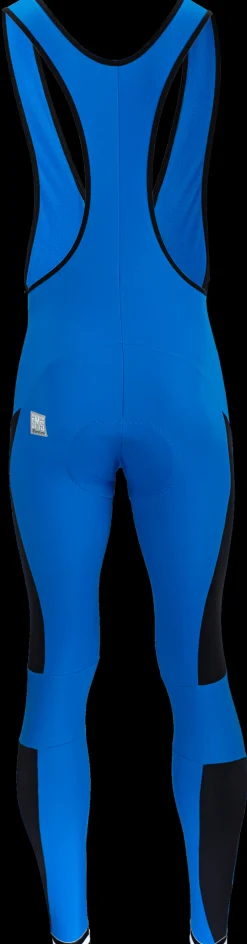 Santini Windstopper>Salopet Zwart/Royal Blue