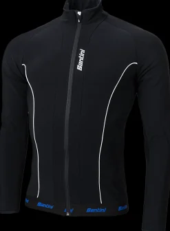 Santini Fietskleding Heren>Windstopper Zwartprint Fietsjack