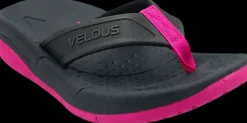 Velous Herstelslipper>active flip black/pink
